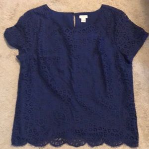 jcrew factory lace tee